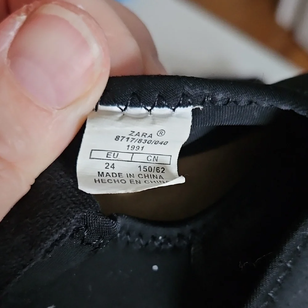 Zara Black Kids Easy On Shoes Slippers